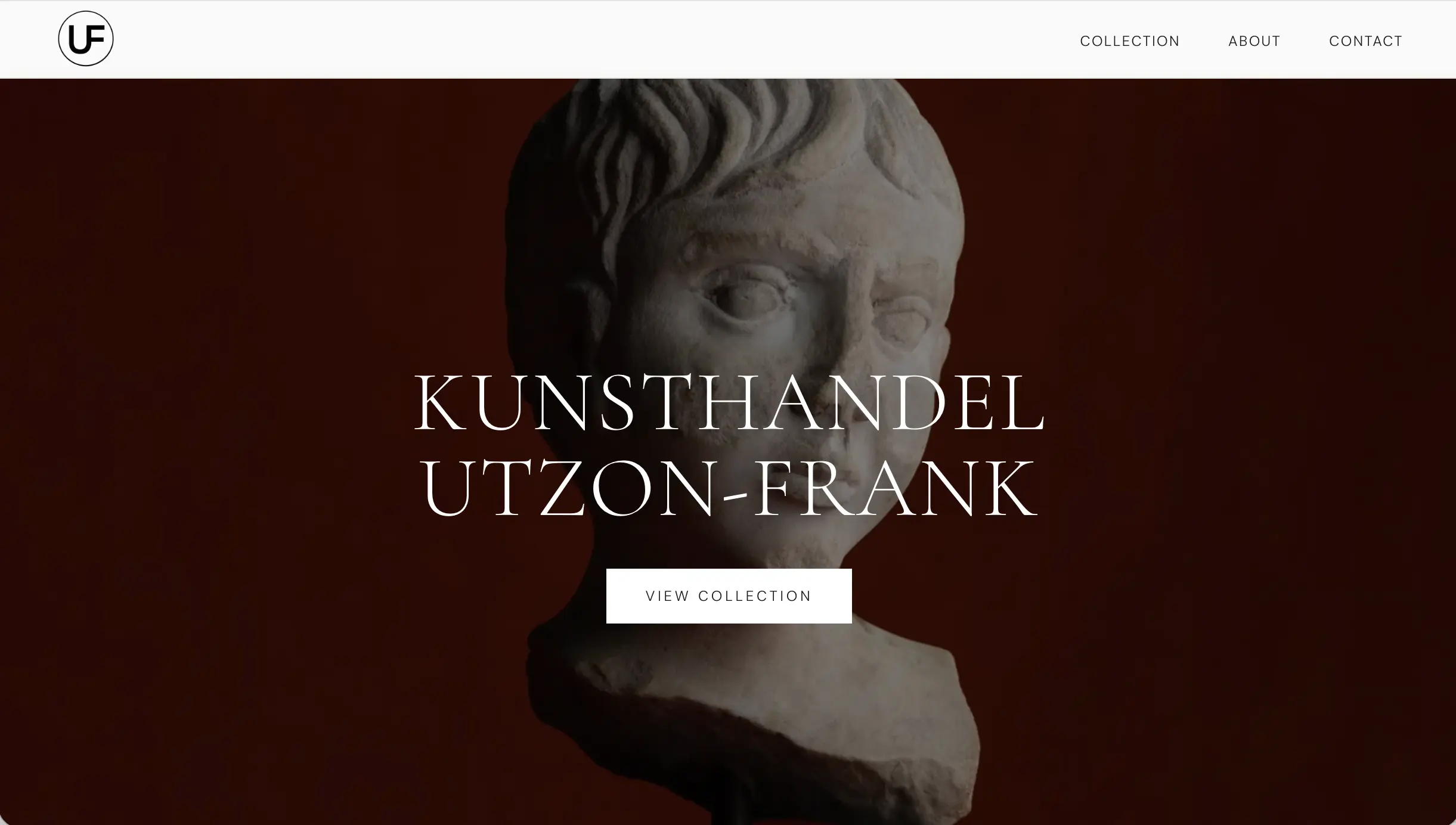 Kunsthandel Utzon-Frank hjemmeside